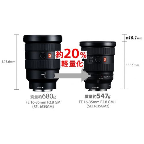 カメラFE16-35mm F2.8 GM  ソニー広角ズームレンズ　SEL1635GM